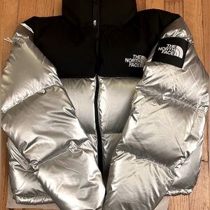 The northface nuptse novelty white label